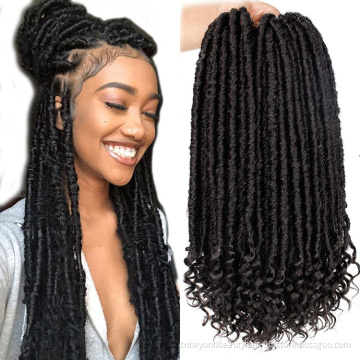 Goddess Locs Crochet Hair Straight Faux Locs With Curly Ends Soft Dreadlocks Crochet Hair Crochet Braid Hair